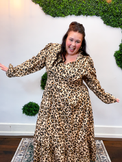 Leopard Muse Midi Dress