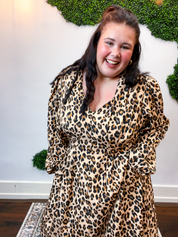 Leopard Muse Midi Dress