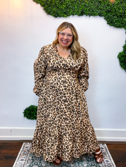 Leopard Muse Midi Dress