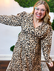 Leopard Muse Midi Dress