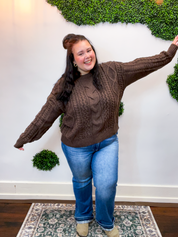 Espresso Cable Knit Sweater