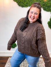 Espresso Cable Knit Sweater