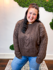 Espresso Cable Knit Sweater