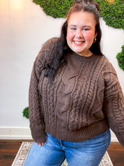 Espresso Cable Knit Sweater