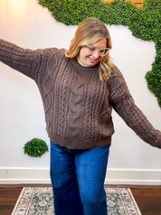 Espresso Cable Knit Sweater