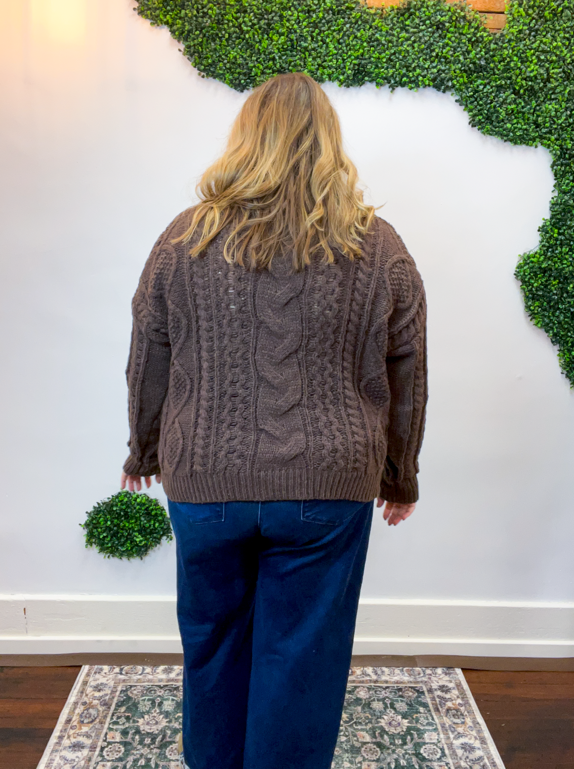 Espresso Cable Knit Sweater