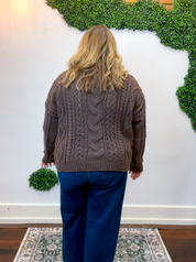 Espresso Cable Knit Sweater