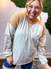 Easel | Sweetest Thing Lace Pullover