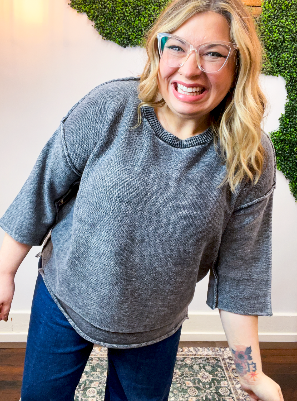 Weathered & Worn Sweater in Black