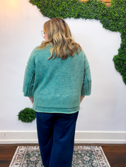 Weathered & Worn Sweater in Hunter Green