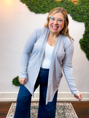 Cider Season Cardigan in Heather Grey