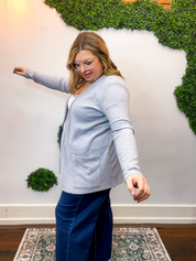 Cider Season Cardigan in Heather Grey