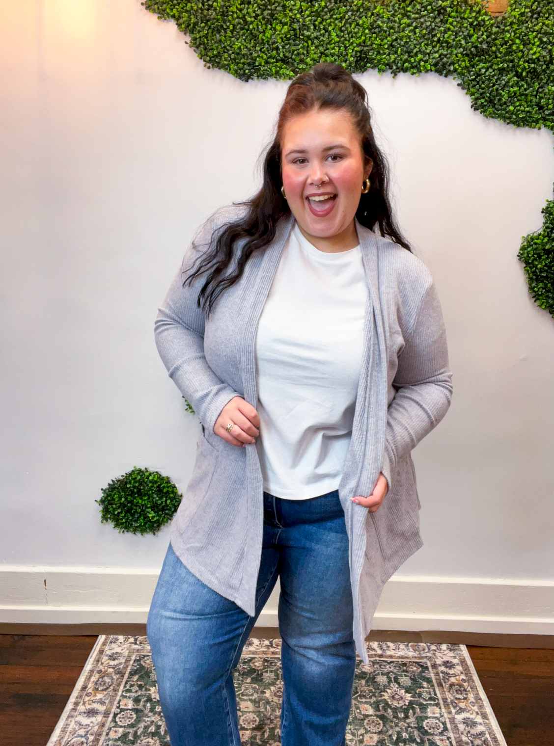 Cider Season Cardigan in Heather Grey