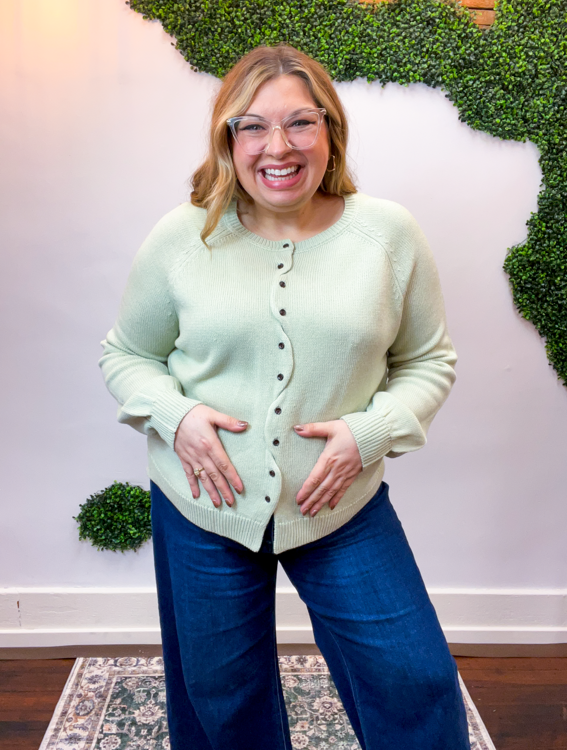 Pistachio Wave Cardigan