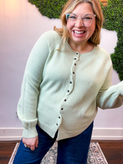 Pistachio Wave Cardigan