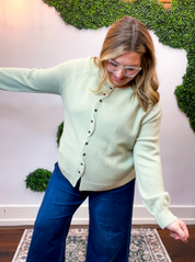 Pistachio Wave Cardigan