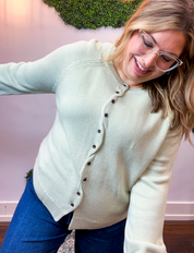 Pistachio Wave Cardigan
