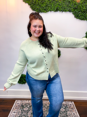Pistachio Wave Cardigan