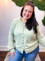 Pistachio Wave Cardigan