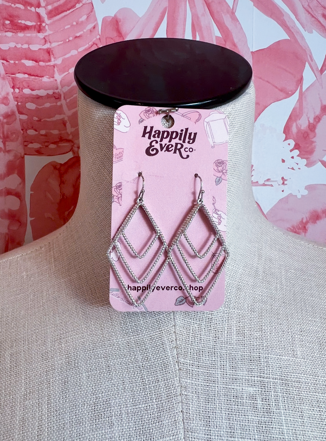 Diamond Cut Drop Earrings *Final Sale*