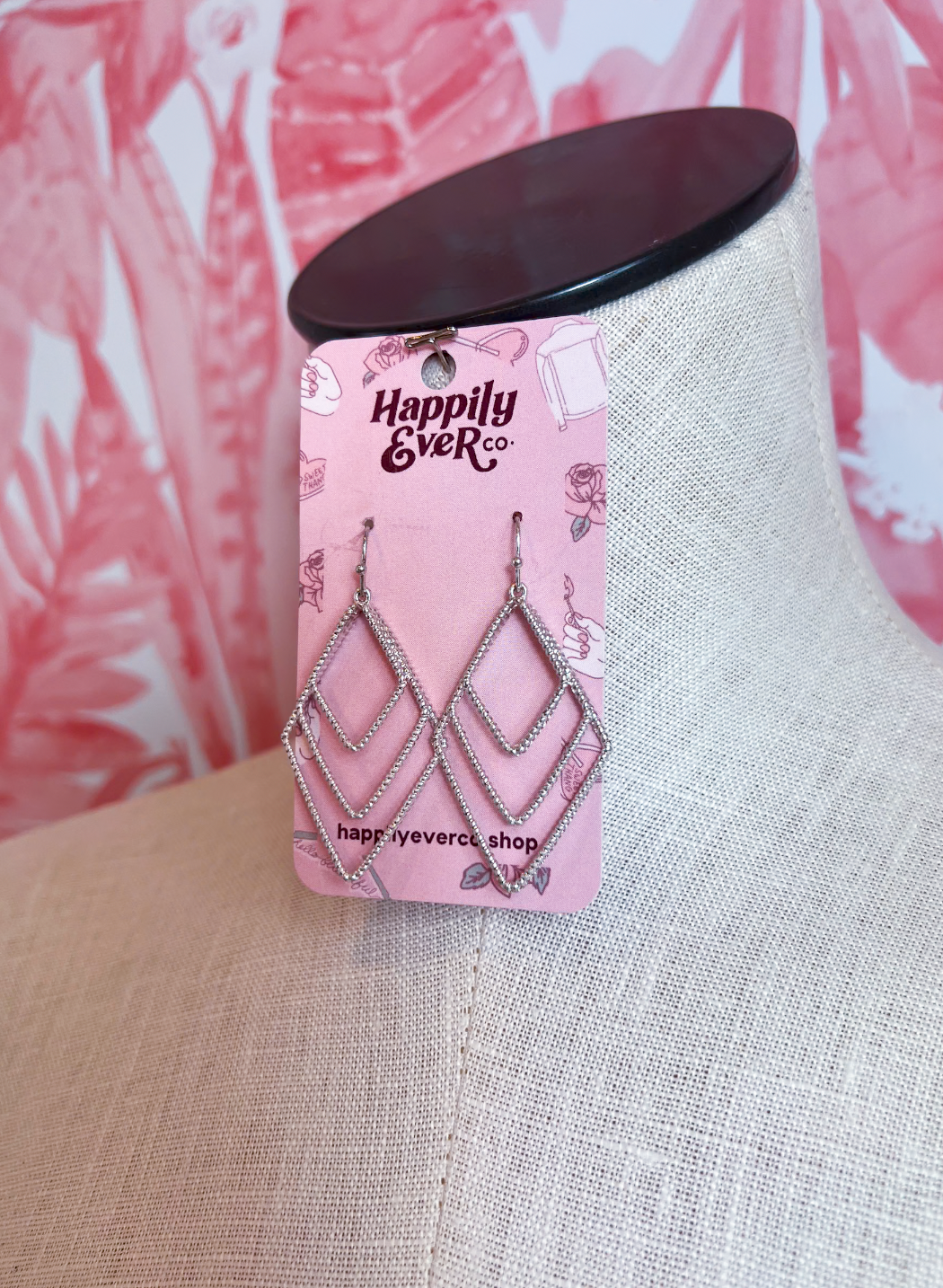 Diamond Cut Drop Earrings *Final Sale*