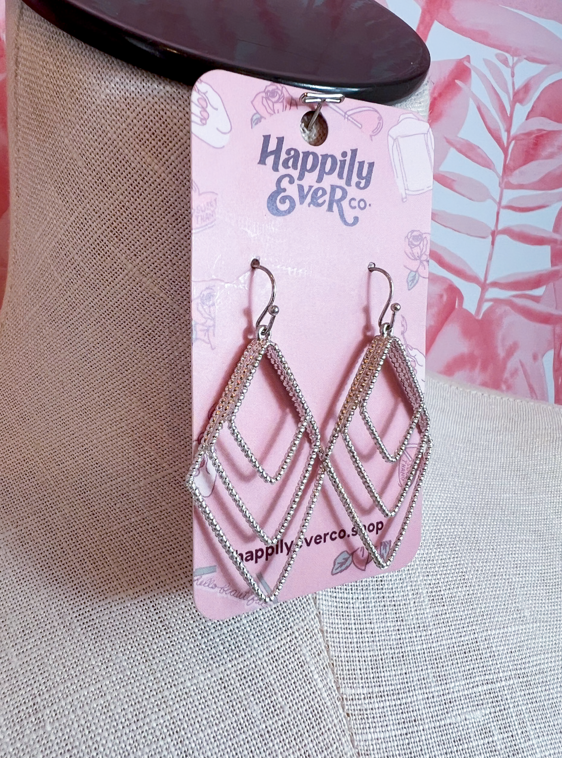 Diamond Cut Drop Earrings *Final Sale*