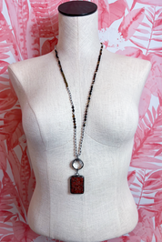 Rustic Jewel Pendant Necklace *Final Sale*