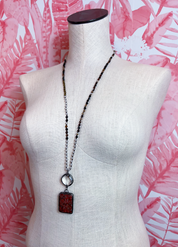 Rustic Jewel Pendant Necklace *Final Sale*