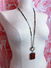 Rustic Jewel Pendant Necklace *Final Sale*