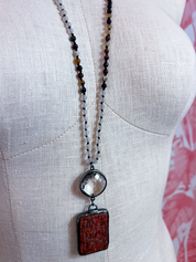Rustic Jewel Pendant Necklace *Final Sale*