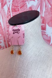 Amber Glow Drop Earrings *Final Sale*
