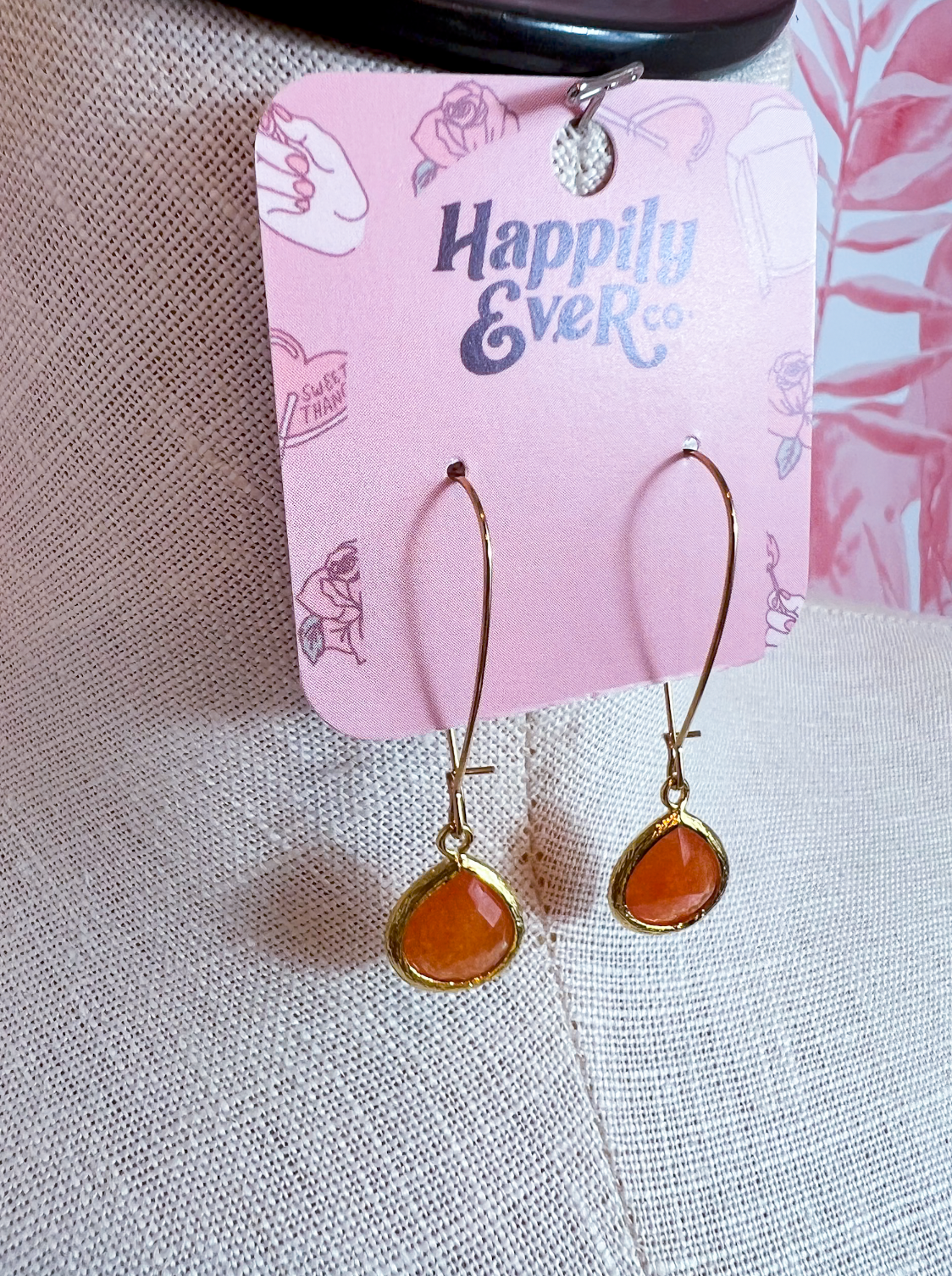 Amber Glow Drop Earrings *Final Sale*