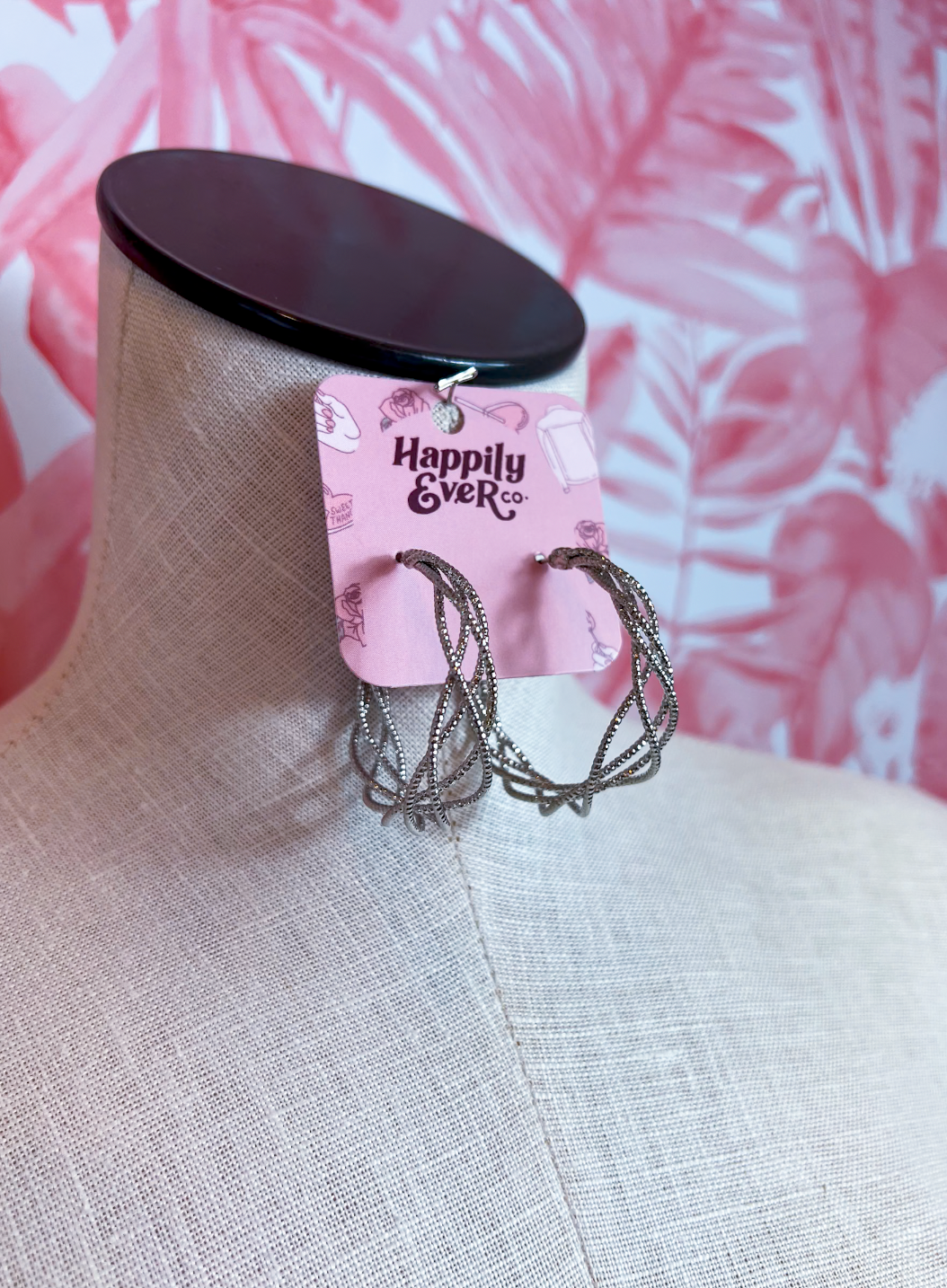 Twisted Sparkle Hoop Earrings *Final Sale*