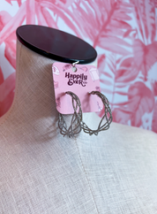 Twisted Sparkle Hoop Earrings *Final Sale*