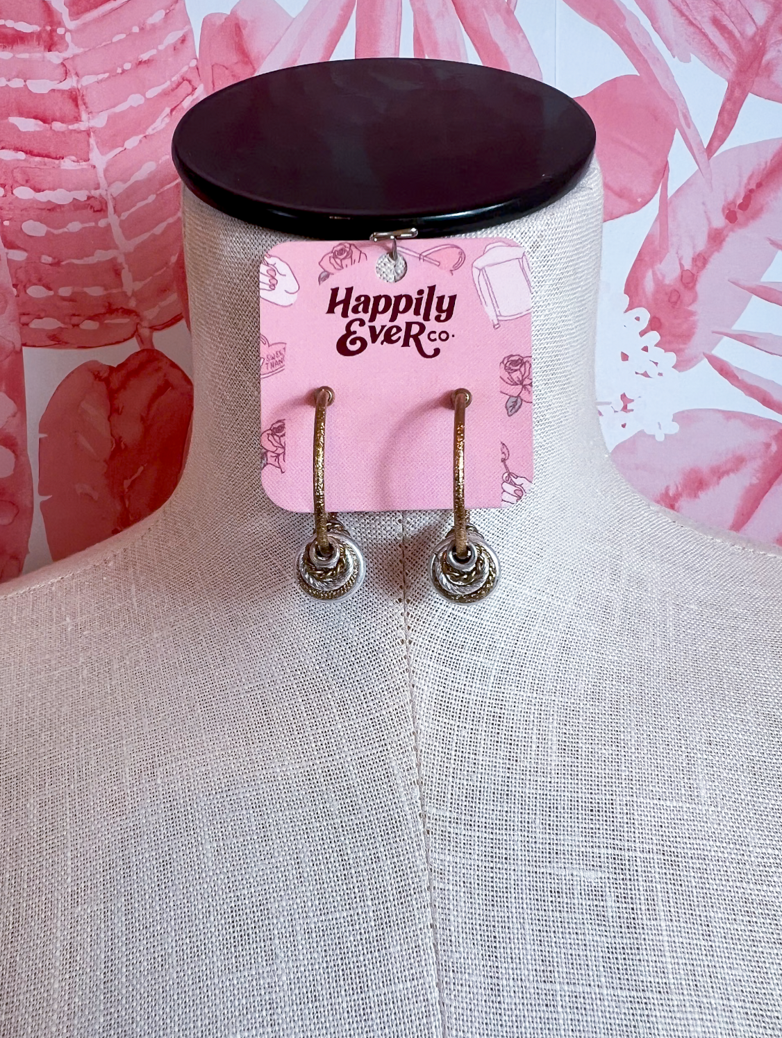 Charm Stack Hoop Earrings  *Final Sale*