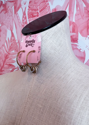 Charm Stack Hoop Earrings  *Final Sale*