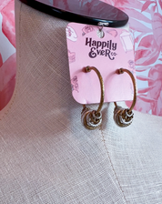 Charm Stack Hoop Earrings  *Final Sale*