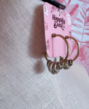 Charm Stack Hoop Earrings  *Final Sale*