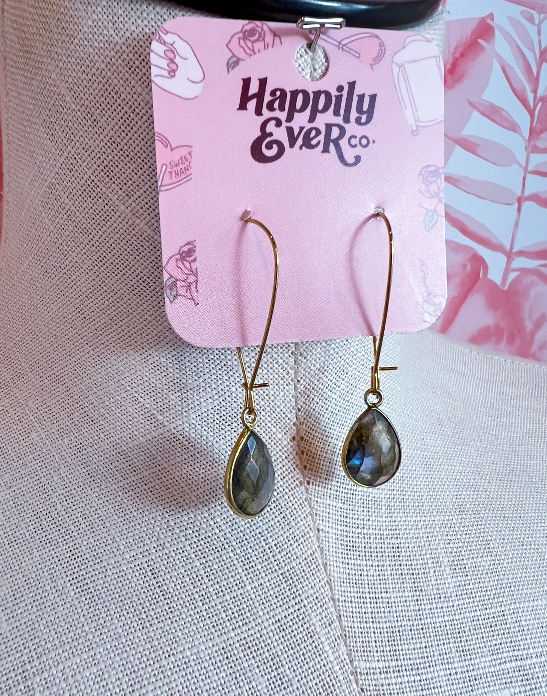 Labradorite Flash Drop Earrings *Final Sale*