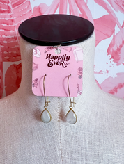 Moonstone Glow Drop Earrings *Final Sale*