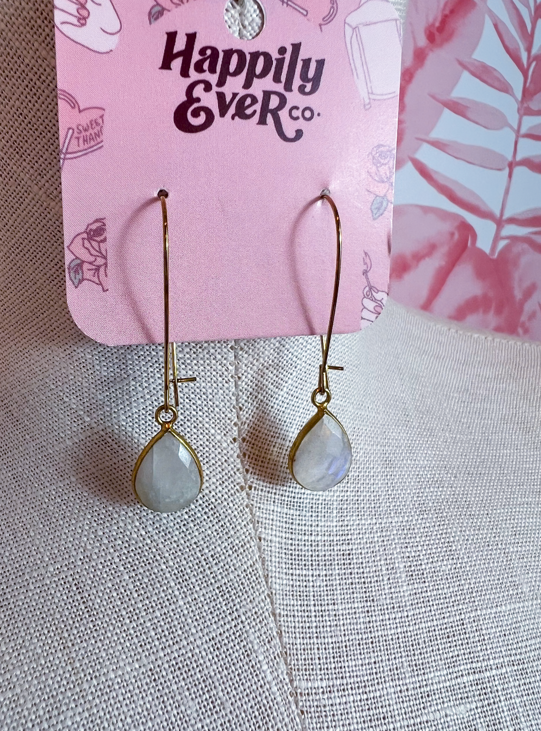 Moonstone Glow Drop Earrings *Final Sale*
