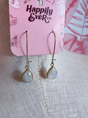 Moonstone Glow Drop Earrings *Final Sale*