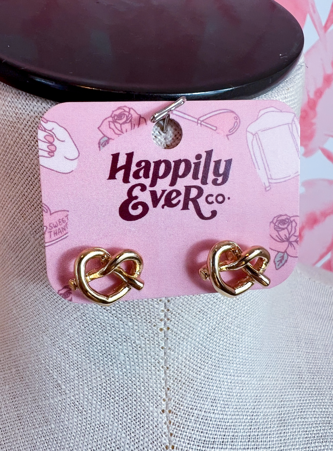 Heart Knot Stud Earrings *Final Sale*