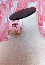 Chain Link Huggie Hoops *Final Sale*