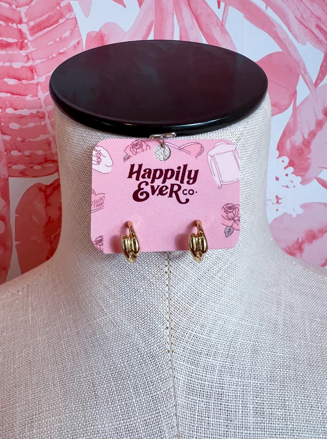 Sculpted Wave Huggie Hoops *Final Sale*