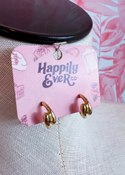 Sculpted Wave Huggie Hoops *Final Sale*