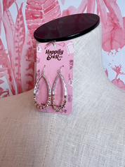 Two Tone Teardrop Earrings *Final Sale*