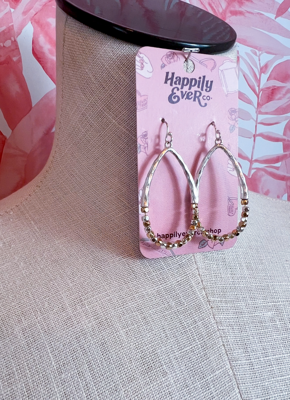 Two Tone Teardrop Earrings *Final Sale*