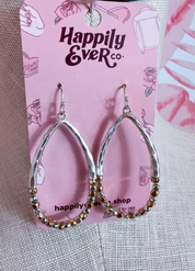 Two Tone Teardrop Earrings *Final Sale*