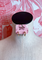Pearl Studded Hoop Earrings *Final Sale*